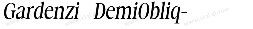 Gardenzi   DemiObliq字体转换